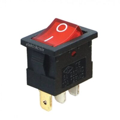 Mini Işıklı Anahtar (Kırmızı)