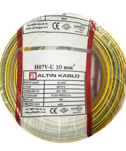 Altın - 10mm2 Nya Kablo - Sarı Yeşil (100 mt)