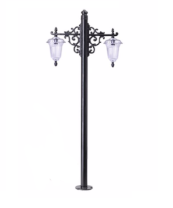 DPA 1010 - Metal Direkli 250'lik Çift Duylu Polikarbon Bahçe Armatürü