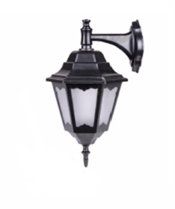 DPA 1016 - Duvar Tipi 43'lük Siyah ABS Altıgen Bahçe Armatürü