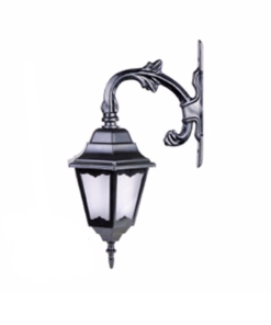 DPA 1017 - Duvar Tipi 60'lık Siyah ABS Altıgen Bahçe Armatürü