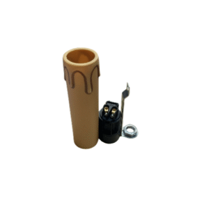 Marmalline - E14 Avize Mum Duyu - 10 cm - Antik, Sütlü Kahve (Takım)