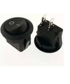 Yuvarlak, Işıksız Aç Kapat Anahtar (Siyah)