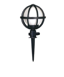 DPA 1267 - Kazıklı 25'lik Siyah Düz Kafesli Beyaz Gloplu Bahçe Armatürü