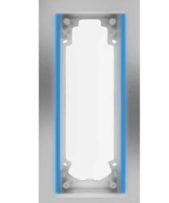 Audio Gri Renk Akrilik Kasa Mavi Işıklı Sıva Altı Zil Paneli Altlık Çerçevesi