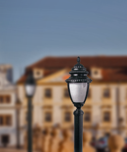 DPA 1777 - Duvar Tipi 50'lik Salyangoz Alüminyum Döküm Siyah Bahçe Armatürü