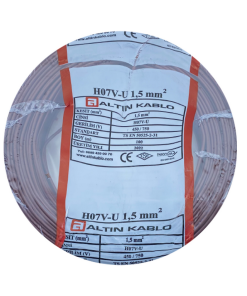 Altın - 1.5mm2 Nya Kablo - Siyah (100 mt)