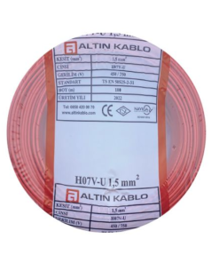 Altın - 1.5mm2 Nya Kablo - Kırmızı (100 mt)