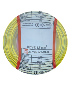 Altın - 1.5mm2 Nya Kablo - Sarı Yeşil (100 mt)