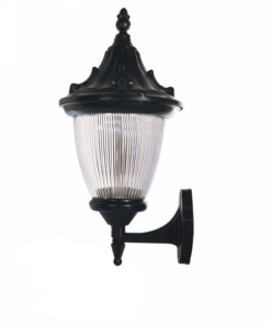 DPA 1577 - Duvar Tipi 50'lik Prizmatik Camlı Alüminyum Döküm Siyah Bahçe Armatürü