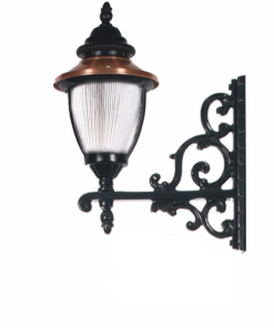 DPA 1584 - Duvar Tipi 65'lik Bakır Sıva Alüminyum Döküm Siyah Bahçe Armatürü