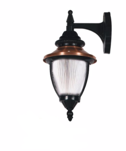 DPA 1585 - Duvar Tipi 50'lik Bakır Sıva Alüminyum Döküm Siyah Bahçe Armatürü