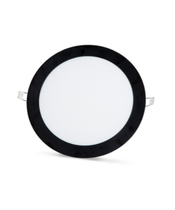 Marmaline - 15 Watt - Siyah Kasa - Sıva Altı Yuvarlak Slim Led Spot Panel - 6500k - Beyaz Işık