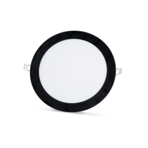 Marmaline - 15 Watt - Siyah Kasa - Sıva Altı Yuvarlak Slim Led Spot Panel - 6500k - Beyaz Işık