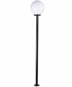 DPA 1708 - Metal Direkli 300'lük Akrilik Gloplu Siyah Bahçe Armatürü