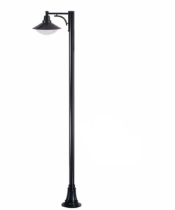 DPA 1743 - Metal Direkli 350'lik  Şapkalı Sıvamalı Döküm Siyah Bahçe Armatürü