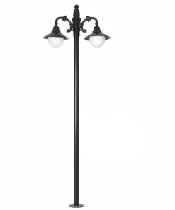 DPA 1746 - Metal Direkli 260'lık Üç Duylu Şapkalı Sıvamalı Döküm Siyah Bahçe Armatürü