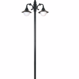 DPA 1746 - Metal Direkli 260'lık Üç Duylu Şapkalı Sıvamalı Döküm Siyah Bahçe Armatürü