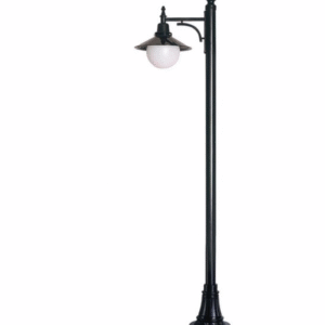 DPA 1750 - Metal Direkli 300'lük Döküm Sıvama Polietilen Camlı Siyah Bahçe Armatürü