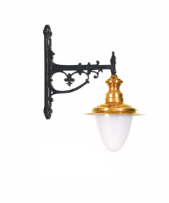 DPA 1757 - Duvar Tipi Bakır Sıvamalı Şapkalı Alüminyum Döküm Siyah Bahçe Armatürü