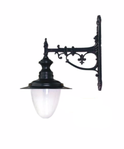 DPA 1760 - Duvar Tipi 82'lik Şapkalı Alüminyum Döküm Siyah Bahçe Armatürü