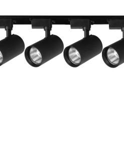 Universal  - 1 Metre Raylı, 120w 4 Adet Spotlu Ray Spot Seti - Siyah Kasa - Gün Işığı - 3200K