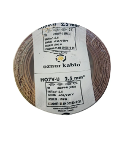 Öznur - 2.5mm2 Nya Kablo - Kahverengi (1 mt)