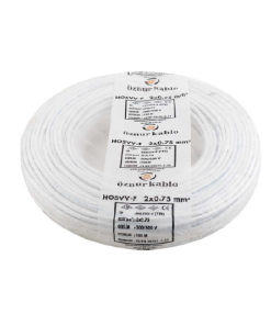 Öznur - 2x0.75mm2 TTR - Çok Telli Kablo - (100 mt) Beyaz