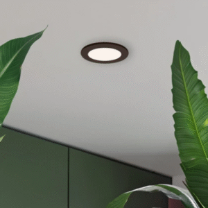 Marmaline - 18 Watt - Siyah Kasa - Sıva Altı Yuvarlak Slim Led Spot Panel - 3200k - Gün Işığı