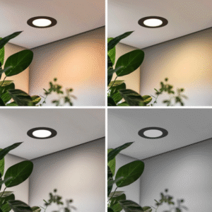 Marmaline - 18 Watt - Siyah Kasa - Sıva Altı Yuvarlak Slim Led Spot Panel - 3200k - Gün Işığı