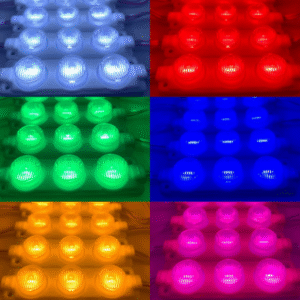 12v, 1.2w, 3 Ledli Lensli, Yüksek Lümen, Dış Ortam IP65, Tabela, Gergi Tavan Modül Led - 10000K (Beyaz)