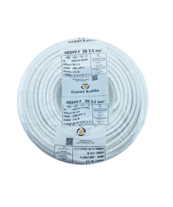 Öznur - 3x2.5mm2 TTR - Çok Telli Kablo - (100 Metre) - Beyaz