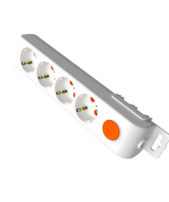 Eko -  4'lü Anahtarlı Çocuk Korumalı Topraklı Grup Priz - Kablosuz - (Beyaz)