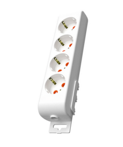 Eko -  4'lü Çocuk Korumalı Topraklı Grup Priz - Kablosuz - (Beyaz)