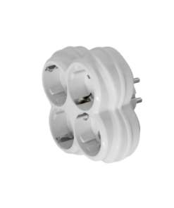 Eko -  Topraklı 4'lü Golyat Fiş Priz - Kare (Beyaz)