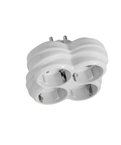 Eko -  Topraklı 4'lü Golyat Fiş Priz - Kare (Beyaz)