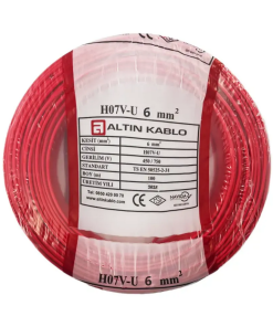 Altın - 6mm2 Nya Kablo - Kırmızı (100 mt)