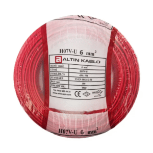 Altın - 6mm2 Nya Kablo - Kırmızı (100 mt)