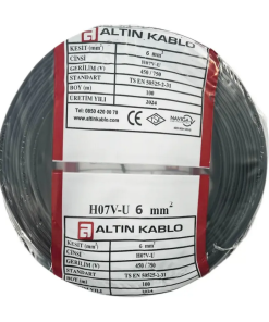 Altın - 6mm2 Nya Kablo - Siyah (100 mt)