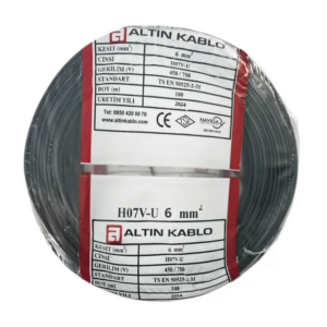 Altın - 6mm2 Nya Kablo - Siyah (100 mt)