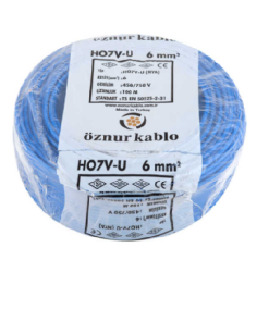 Öznur - 6mm2 Nya Kablo - Mavi (1 mt)