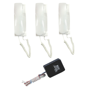 Boçi - 5 Kablolu Adaptör İle Çalışan 3'lü Asansör Haberleşme Telefonu