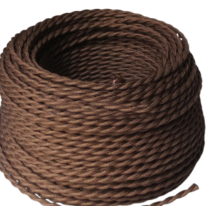 Marmaline - 2'li Burgulu Kablo ,Örgülü -  Kahve