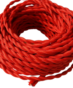 Marmaline - 2'li Burgulu Kablo ,Örgülü - Kırmızı