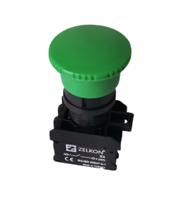 Mutlusan - 22mm Yeşil Kayıcı Mantar Kafa Buton - N/O Kontak