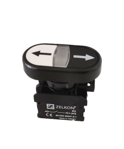 Mutlusan - 22mm Plastik Aşağı+Yukarı İşaretli Yaylı İkiz Buton - N/O + N/O Kontak