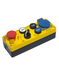 Zelkon - Priz + Ortak Buton + Yukarı/Aşağı Ok Buton + Mandal Buton + Acil Stop Butonlu Kumanda Kontrol Kutusu