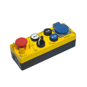 Zelkon - Priz + Ortak Buton + Yukarı/Aşağı Ok Buton + Mandal Buton + Acil Stop Butonlu Kumanda Kontrol Kutusu