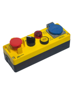 Zelkon - Priz + Buzzer + Mandal Buton + Acil Stop Butonlu Kontrol Kumanda Kutusu