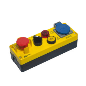 Zelkon - Priz + Buzzer + Mandal Buton + Acil Stop Butonlu Kontrol Kumanda Kutusu